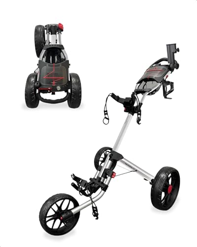 Caddytek CaddyLite 15.3 V2 Golf Push Cart - Lightweight Foldable Aluminum Cart with EVA Wheels, Foot Brake, Adjustable Handle, Umbrella Holder, Drink Holder, Scorecard Holder