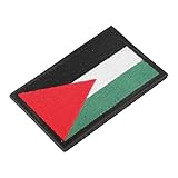 Operitacx Parche Bordado de Bandera de Palestina en Poliéster Fácil Adhesión y Diseño Versátil para Ropa y Accesorios de Outfit