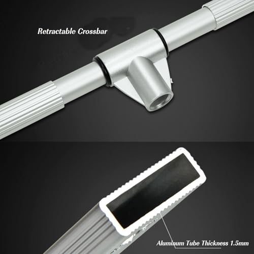 Tringle de penderie rétractable réglable de 540 à 690 mm en acier chrome