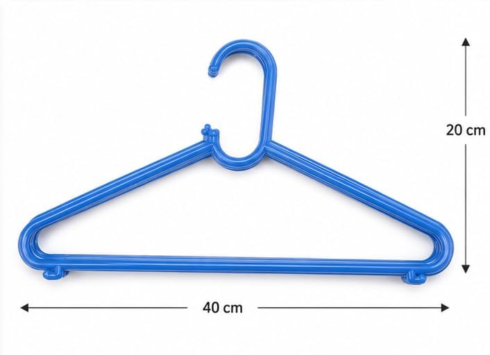 Image of Dmitry Plastic Clothes Hanger, Set of 6 (Multicolor)