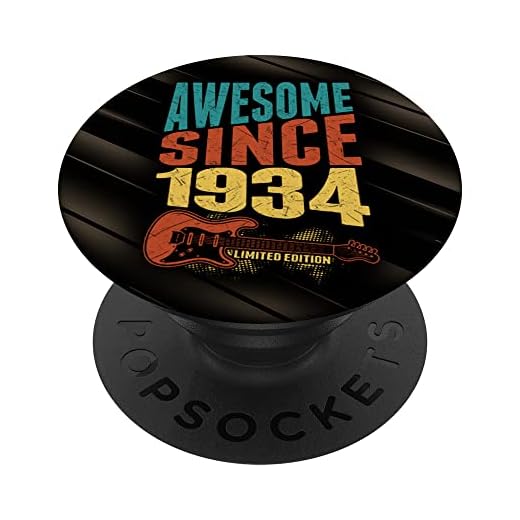 Retro Impresionante Desde 1934 Edición Limitada Guitarrista Cumpleaños PopSockets PopGrip Intercambiable
