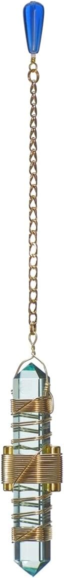 Crystal Wand Healing Tool - Etheric Weaver® Pendant with Magnets & Goldfill Copper Wire - 3 1/2"