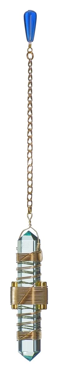 Crystal Wand Healing Tool - Etheric Weaver® Pendant with Magnets & Goldfill Copper Wire - 3 1/2"