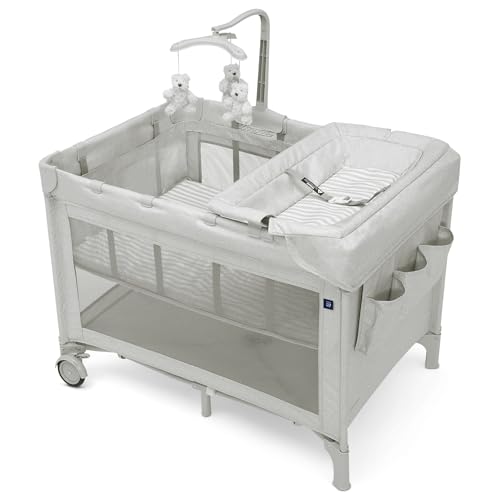 Image of GAP babyGap Deluxe Play Yard, Grey Stripes