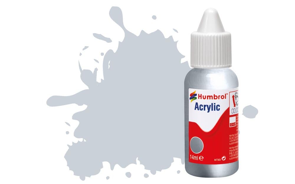 Humbrol Model Paint - DB0056 No 56 Aluminium - Metallic (14ml), Acrylic Paints for Models, Plastic, Metal, Wood, Glass, Ceramics and More, Acrylic Touch Up Paint - Hobby Paint Bottle for Craft Kits
