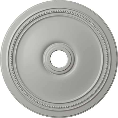 Image of Ekena Millwork CM24DIFRF Diane Ceiling Medallion, 24 inchOD x 3 5 /8 inchID x 1 1 /4 inchP (Fits Canopies up to 6 1 /4 inch), Hand-Painted Frost