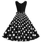 Womens-Fall-Dresses-2023-Fashion-Retro-V-Neck-Polka-Dot-Print-Swing-Dress-S-XL