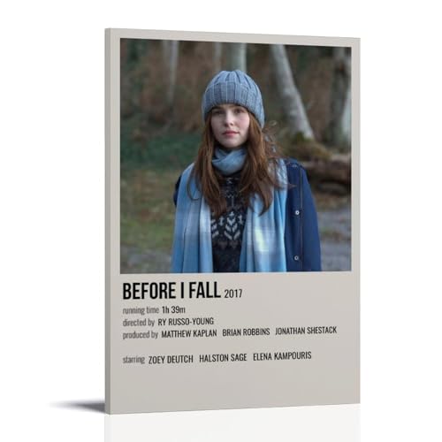 Póster retro de película Before I Film Fall Teen Drama, arte de pared, lienzo estético, póster vintage de música y películas, pintura decorativa para sala de estar, dormitorio, 50 x 75 cm, estilo