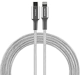 Philips USB-C to Lightning 6 Ft. Cable, Premium Braided Cord, Fast Charge, Durable, MFi Certified, Compatible with iPhone 12/11 Pro/X/8/8 Plus, iPad, Airpods, DLC4206LTS1/27