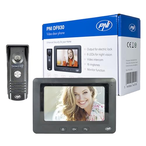 PNI Videocitofono DF930 con 1 monitor, schermo LCD da 7 pollici, 800x480, uscita yala...