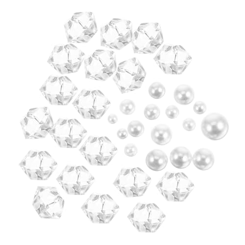 Happyyami 1ほうそう珍珠水晶彩 魚缸造景装飾用の透明底砂 透明樹脂製のクォ