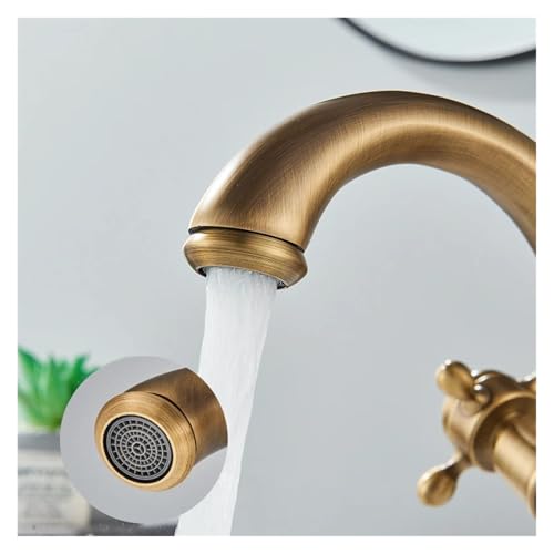 Mélangeur d'eau chaude froide rétro, robinet mitigeur double commande en laiton - 2