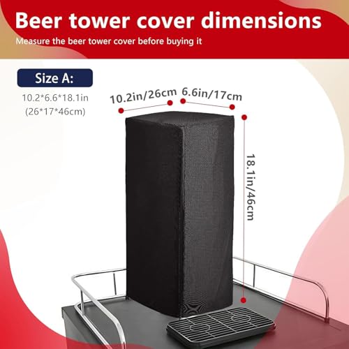 Funda de tela Oxford para torre de cerveza individual o doble con cubierta impermeable 7
