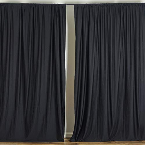 Balsacircle 10 Ft X 10 Ft Black Polyester Photography Backdrop Drapes Curtains Panels - Wedding Decorations Home Party Reception Supplies #TOP4