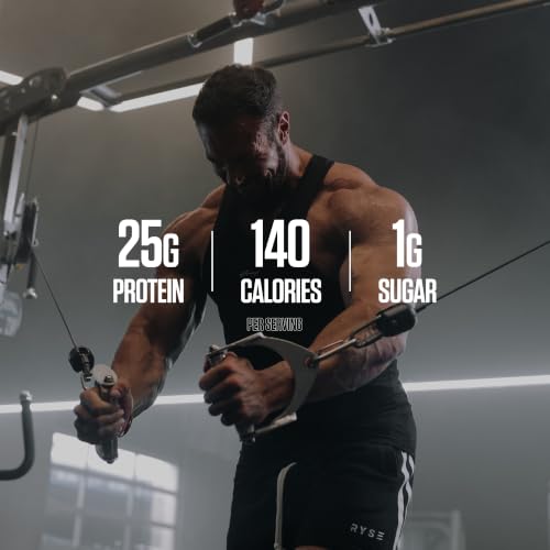 Image of Ryse Loaded Protein Powder - Apple Cinnamon Donuts Sticks - 25g Whey Protein Isolate & Concentrate with Prebiotic Fiber & MCTs - Low Carb, Low Sugar, Digestive-Friendly - 27 Servings / 2 lb Tub