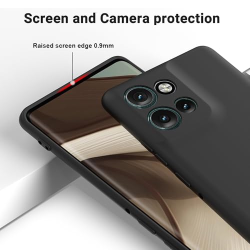 Image of Back Cover for Motorola Moto Edge 50 Neo 5G | Full Camera Protection | Premium Liquid Silicon Case | Flexible Bumper Case for Motorola Moto Edge 50 Neo 5G (Black)