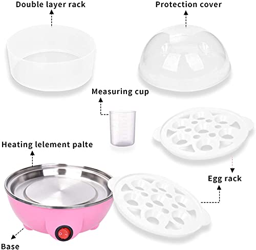 Rosaline Egg Boiler, Multi Function Mini Egg Cooker Stainless Steel Heating Plate Egg Cooking Machine for Steam Eggs for Poached Eggs for Egg... - Image 7