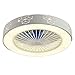 DSJ Kreatywny Design Wentylator Sufitowy Z Oświetleniem I Zdalnym Sterowaniem Niski Profil Cichy Wentylator Okrągły Sufit Led Light Salon Dimmable Mute Sufit Lampa Wentylatora