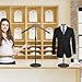 Shirt Display Stand, 18-34 Inch Height Adjustable Mannequin Torso for Vendors Shop, More Stable Dress Form Portable Clothes Garment Rack, T Shirt Display Holder Jacket Coat Stand Hanger, Black