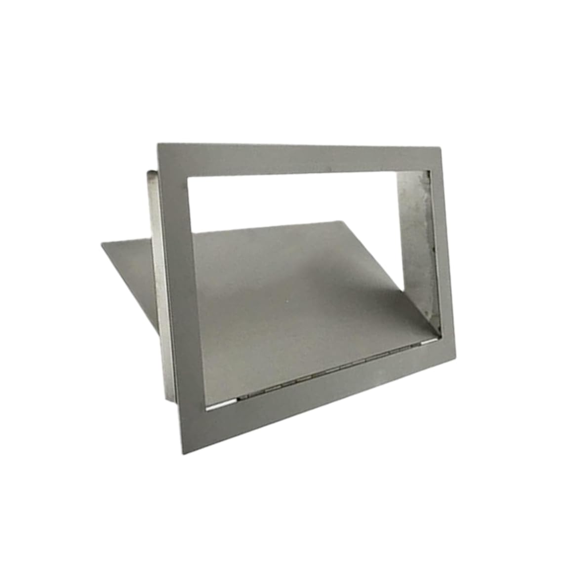304 Stainless Steel Side Mount Trash Chute， 7x9 Inch Rectangular | Commercial & Kitchen Cabinet Garbage Door ， Inward-Flip Lid for Hands-Free， Hygienic Disposal in Areas