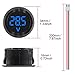 DWEII 5PCS DC 4-100V Car LED Digital Display, Round 2 Wire Voltmeter DC Digital Car Voltage Current Meter Volt Detector Tester Monitor Panel for Motorcycle Truck Camper Caravan Marine ATV UTV