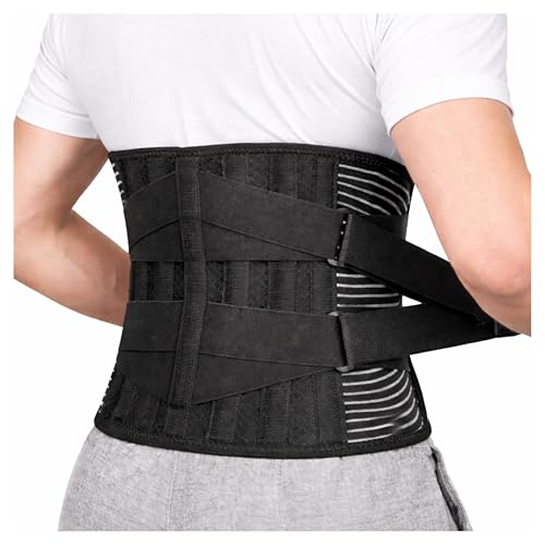 Image of A.C.I.L. Back Support Belt for Men & Women – Adjustable Lumbar Lower Back Brace with Dual Elastic Straps, Breathable Waist Support for Work, Gym, Lifting & Daily Use (M)