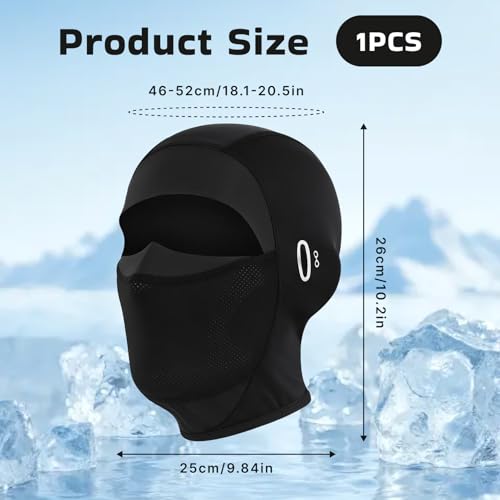 leruiyezs Cagoule Moto Respirante Été pour Hommes et Femmes, Cagoule Moto Antiglisse avec Protection UV et Tissu Rafraîchissant, Taille Unique pour Cyclisme, Randonnée, Plein Air et Conduite Prolongée – vue 2