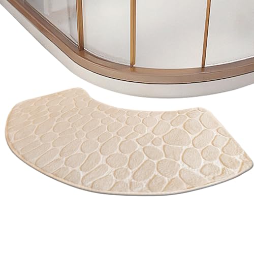 Eventerde Alfombrilla de Baño,Alfombrilla Ducha Curva para Cuarto De Baño - Accesorio de Ducha Antideslizante y Absorbente para Hogar Cocina Bañera Dormitorio Apartamento | para Entrada Apartamento