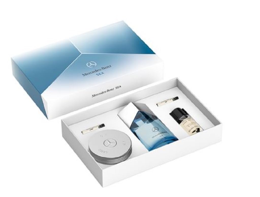Mercedes-Benz Sea LSA Giftset - Men's Cologne Gift Set - 3 Colognes for Men, Hair Oil, Solid Shower Gel Body Wash - Grooming Essentials - 5 Pc 8.21 Fl Oz (Pack of 1) image 2 of 4 B0CLDSQB66