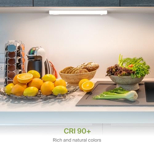 Image of ASD LED Under Cabinet Lighting Hardwired, 12 Inch 5W 2700K-5000K Selectable, 442LM, CRI90+, Direct Wire Linkable Under Counter Lights for Kitchen, Dimmable Under Cabinet Lights, White, UL, 20 Pack