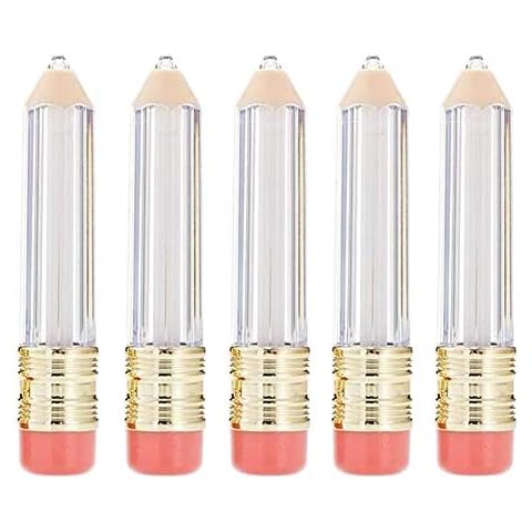 5 Pcs 5ml Transparent Lip Gloss Tubes Cover
