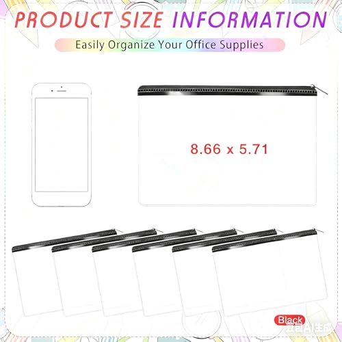 Image of Feifeiya 36 Pcs Clear PVC Pencil Pouch Bulk 8.66 x 5.71 Inch Soft Pencil Case Bag Transparent Zipper Pouch for Study School Supplies Travel Storage (Colorful)