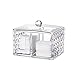 Produktbild HARVESTFLY Wattepadspender & Wattestäbchen Halter Make up Organizer Aufbewahrungsbox für Wattestäbchen Wattepad Aufbewahrung Transparent mit Deckel