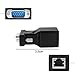 HUACAM HGA66 VGA Extender Over Ethernet Adapter, VGA 15 Pin Male to Cat5/Cat6/RJ45 Female Network Cable Extender Connector Adapter (2 packs)