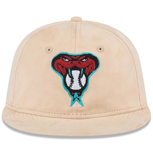 New Era Arizona Diamondbacks 9FIFTY Stone Suede Retro Crown Snapback Cap, Adjustable Hat