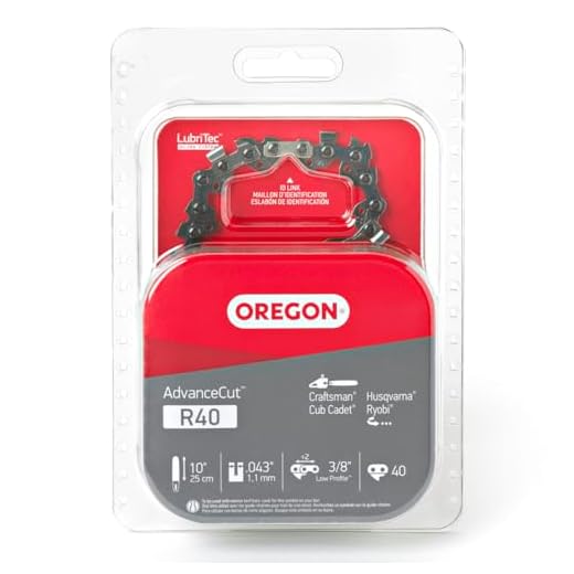 Oregon Chainsaw Chain for 10" Bar, 3/8" LP, .043" Gauge, 40 Drive Links