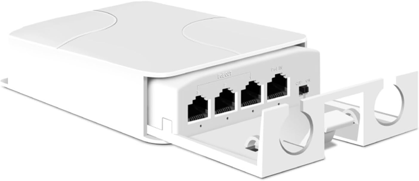 4-Port Waterproof POE Extender/Repeater 100/1000Mbps Outdoor Network IP55 VLAN 44-57V(1000Mbps)