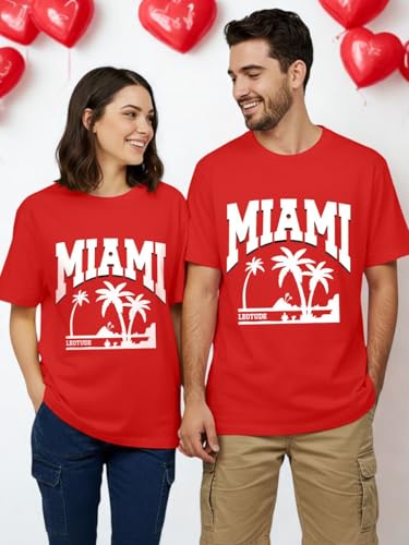 Image of LEOTUDE Couple Combo Men's Oversized T-Shirt & Women's Drop Shoulder Tshirt