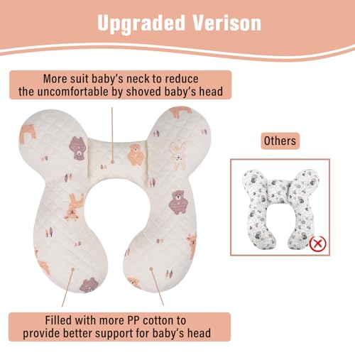Almohada de cuello para bebé vocheer, algodón, soporte miniatura 3