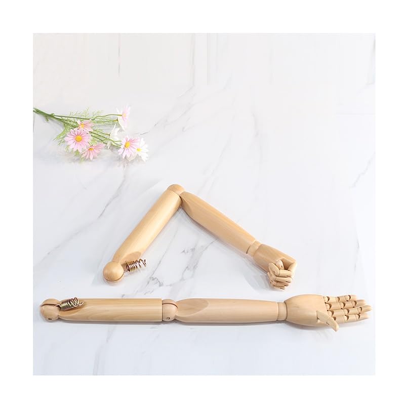 LVLDAWA Brazo De Maniquí De Madera, Exhibición De Maniquí Masculino/Femenino Brazos Display Modelo Brazo con Articulaciones Flexibles para Exhibición Tienda Ropa(C)