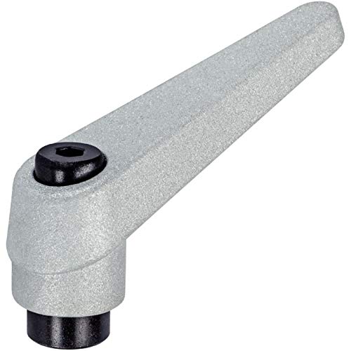 HALDER 24400.0323 Adjustable Clamping levers, Silver, d1=18 mm / d2=M8