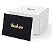 Thank You Cards with Envelopes - 100 Thank You Notes for Business, Weddings, Professional use, Graduation, Birthday, Baby Showers, Engagement, Funeral | Bulk Black Thank You Notes Gold Foil Print
