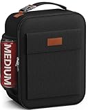 HOTOR Lunch Bag for Men & Women - Large Capacity Insulated Lunch Bag with Mutiple Pockets, Wear-Resistant Cooler Lunch Box for Office, Picnic, Black, 7L, 9.06' x 4.33' x 10.63'