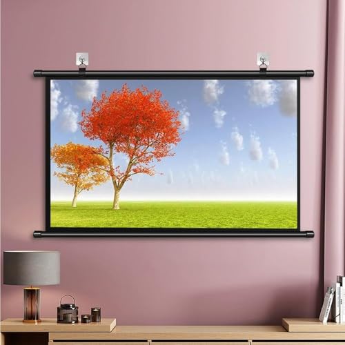 Pantalla proyectora manual 72 pulg 4:3 negra miniatura 6