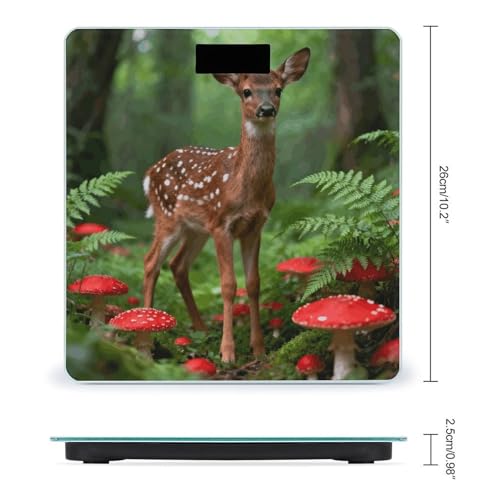 Báscula digital corporal Deer en bosque verde 400 lb miniatura 2
