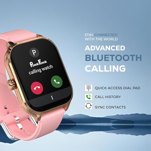 Image of PunnkFunnk H9 Smart Watch 2.01 inch TFT Display, BT 5.0 with 100+ Sports Mode, Heart Rate & Blood Oxygen Monitor, Call & Message Reminders Compatible with Android & iOS, IP67 Waterproof(Pink)