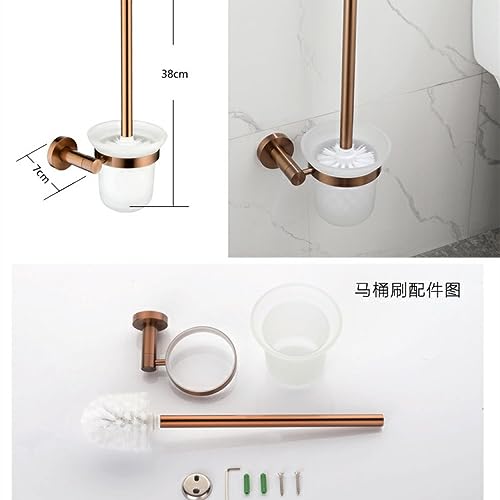 Accessoires de salle de bain or rose avec étagère d'angle