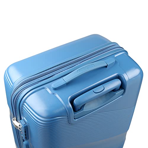 Image of American Tourister Polypropylene Krypton 69 Cms Polycarbonate Hardsided Medium Spinner 8 Wheels Check-In Luggage | Suitcase | Trolley Bag, Blue,Large