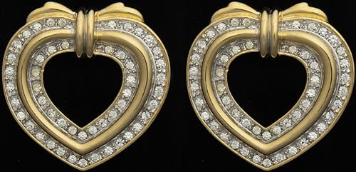 Image of Set of 2 Brooch Lapel Pins With Rhinestones