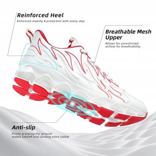 Image of Mens Running Shoes Mesh Breathable Trail Runners Fashion Sport Blade Walking Tennis Sneakers